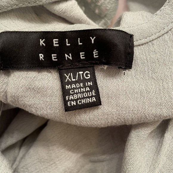 Kelly Renee Gray Embroidered Sleeveless Cross Back Tank Top size XL - Picture 4 of 5